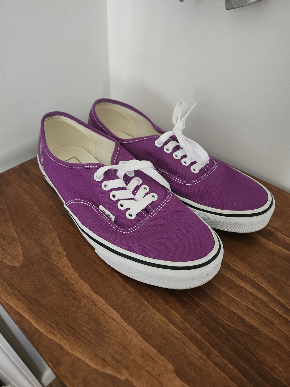 Vans Purple Canvas Low-Top Lace-Up Sneakers